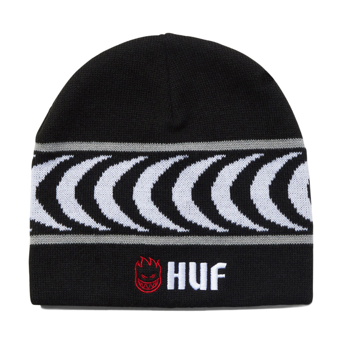 HUF x Spitfire Skull Beanie - Black image 1