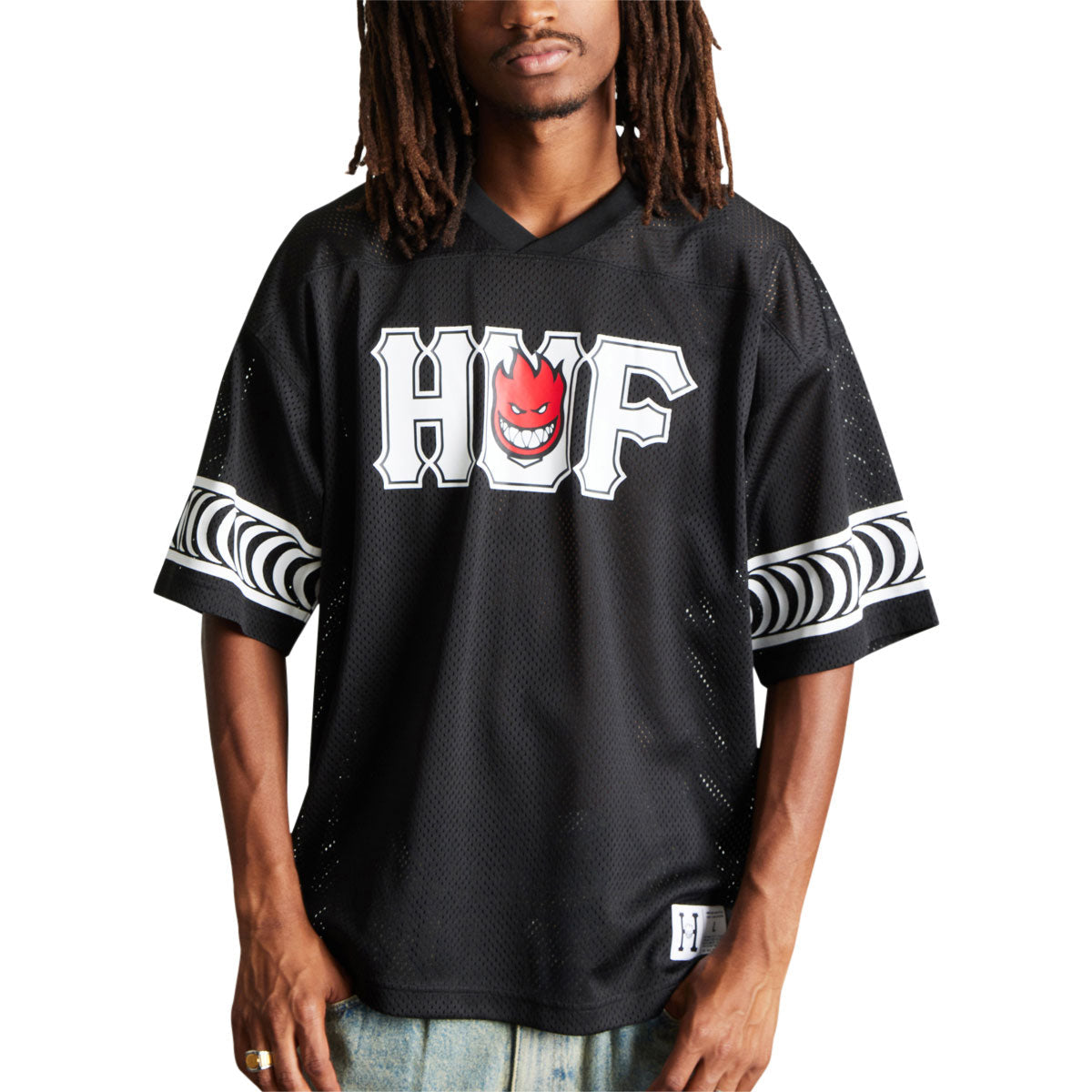 HUF x Spitfire End Zone Jersey - Black image 2