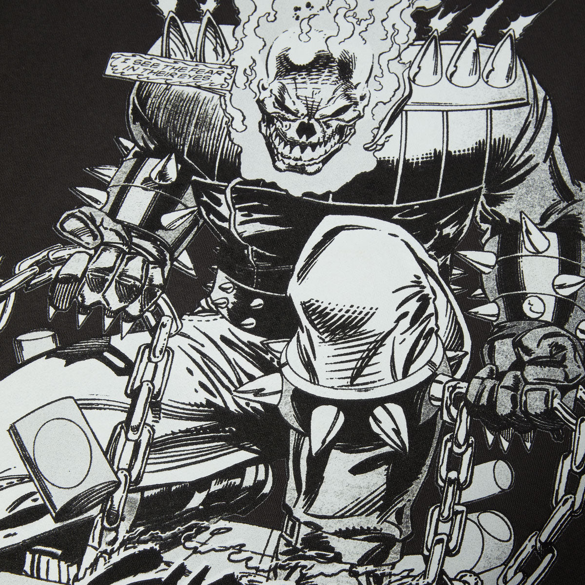 HUF x Marvel Ghost Rider Hoodie - Washed Black image 5