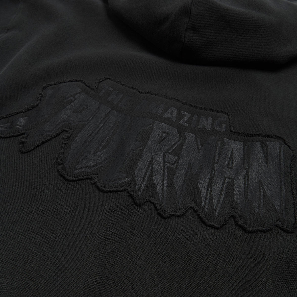 HUF x Spiderman Web Full Zip Washed Hoodie - Washed Black image 5