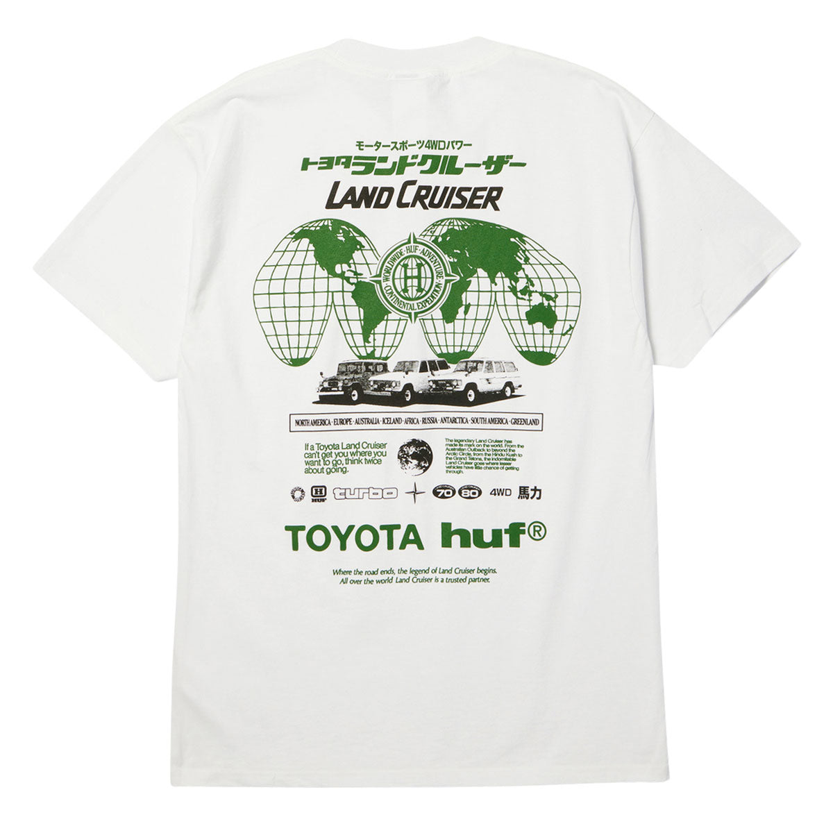 HUF x Toyota Land Cruiser Global T-Shirt - White image 1