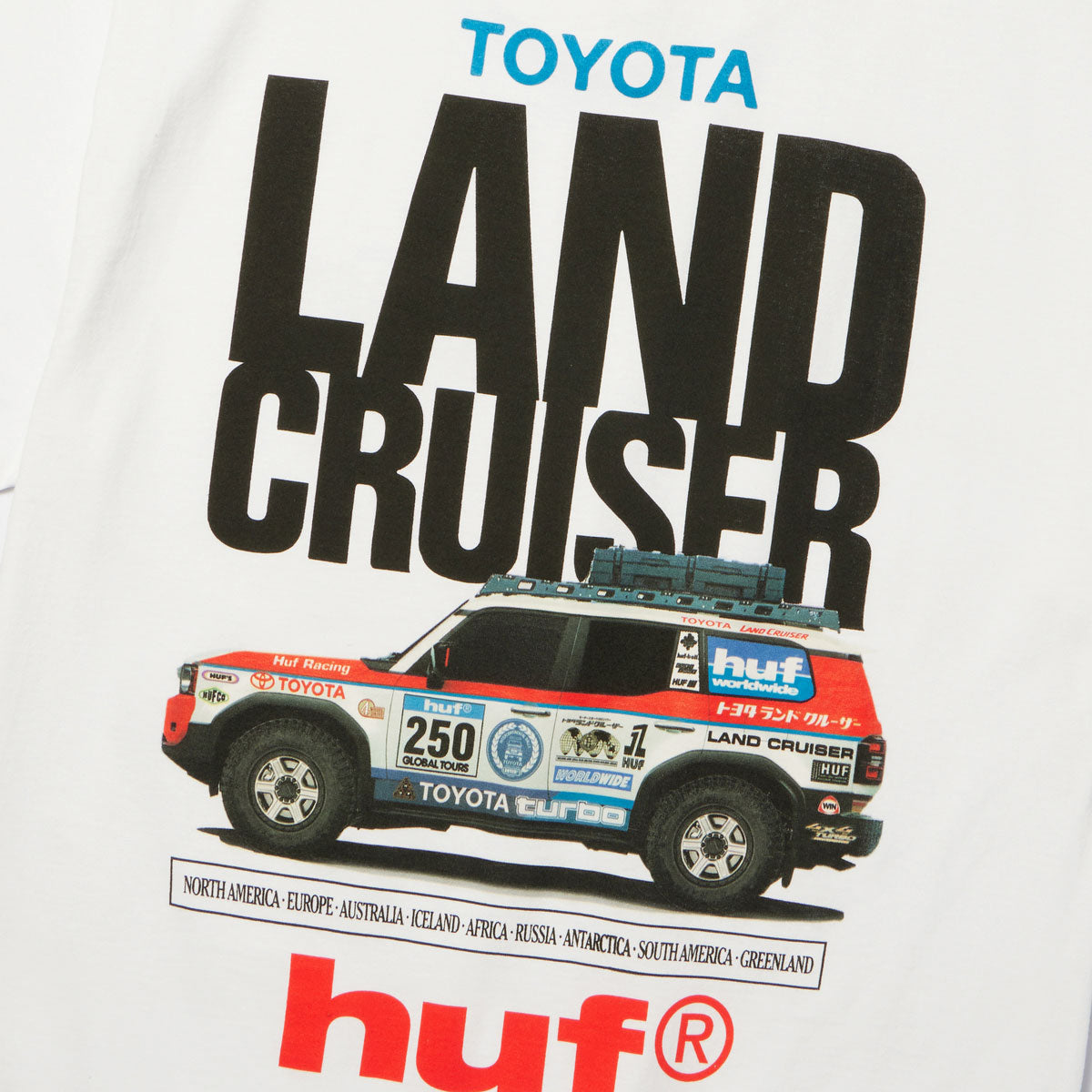 HUF x Toyota Land Cruiser Rally T-Shirt - White image 3