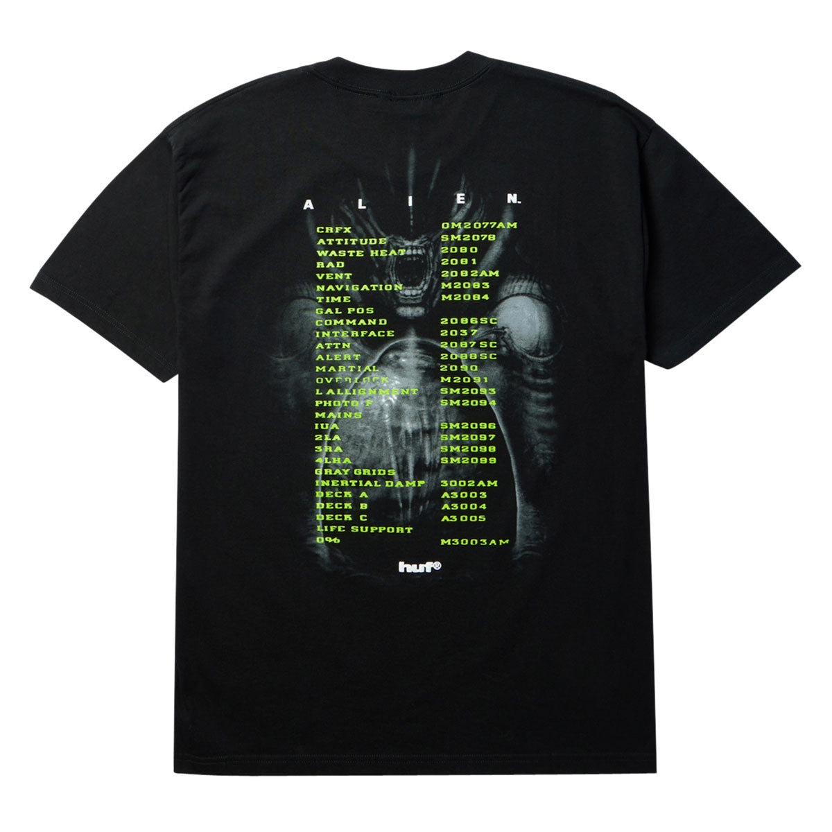 HUF x Aliens Manifest T-Shirt - Black image 2