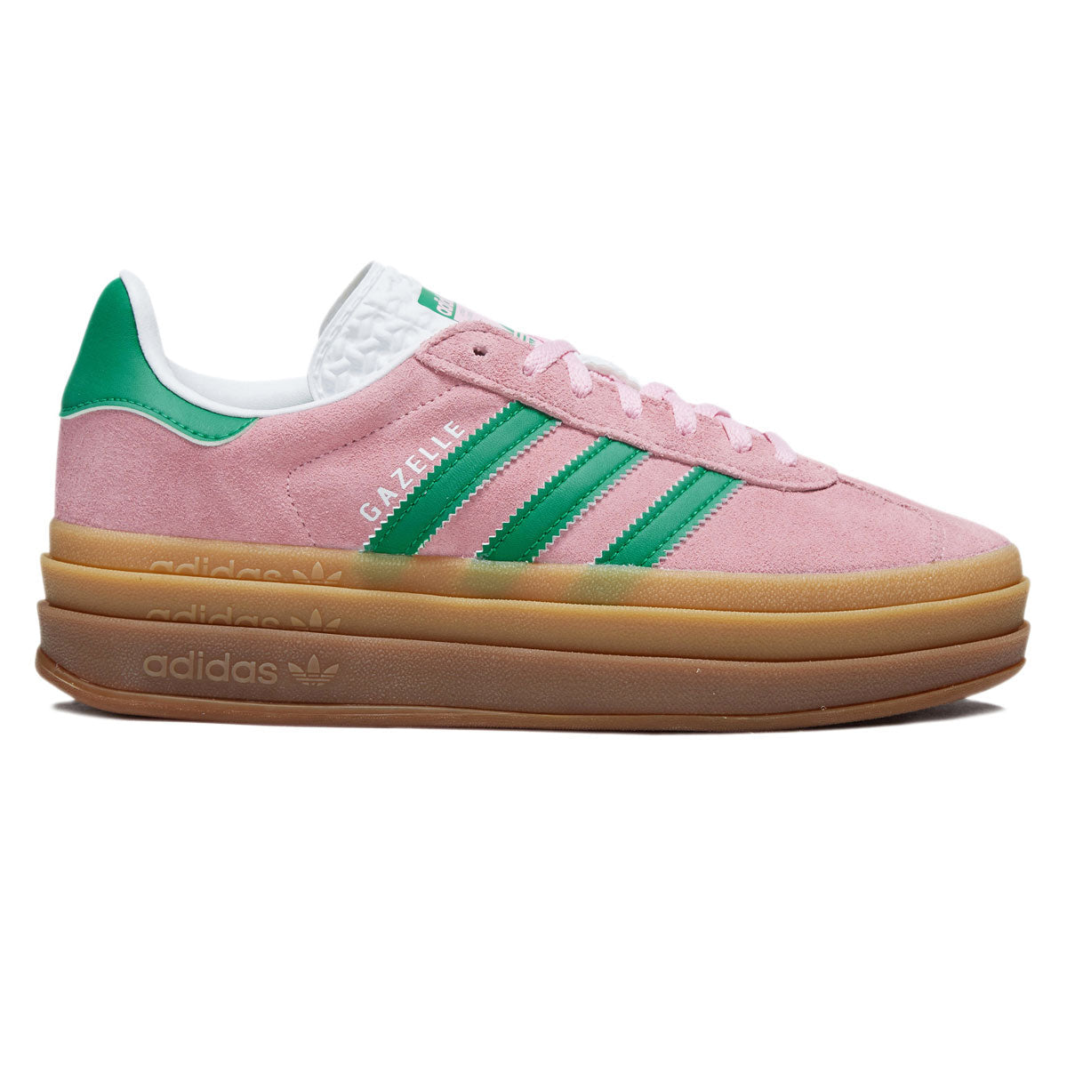 Adidas Womens Gazelle Bold Shoes - True Pink/Green/Ftwr White image 1