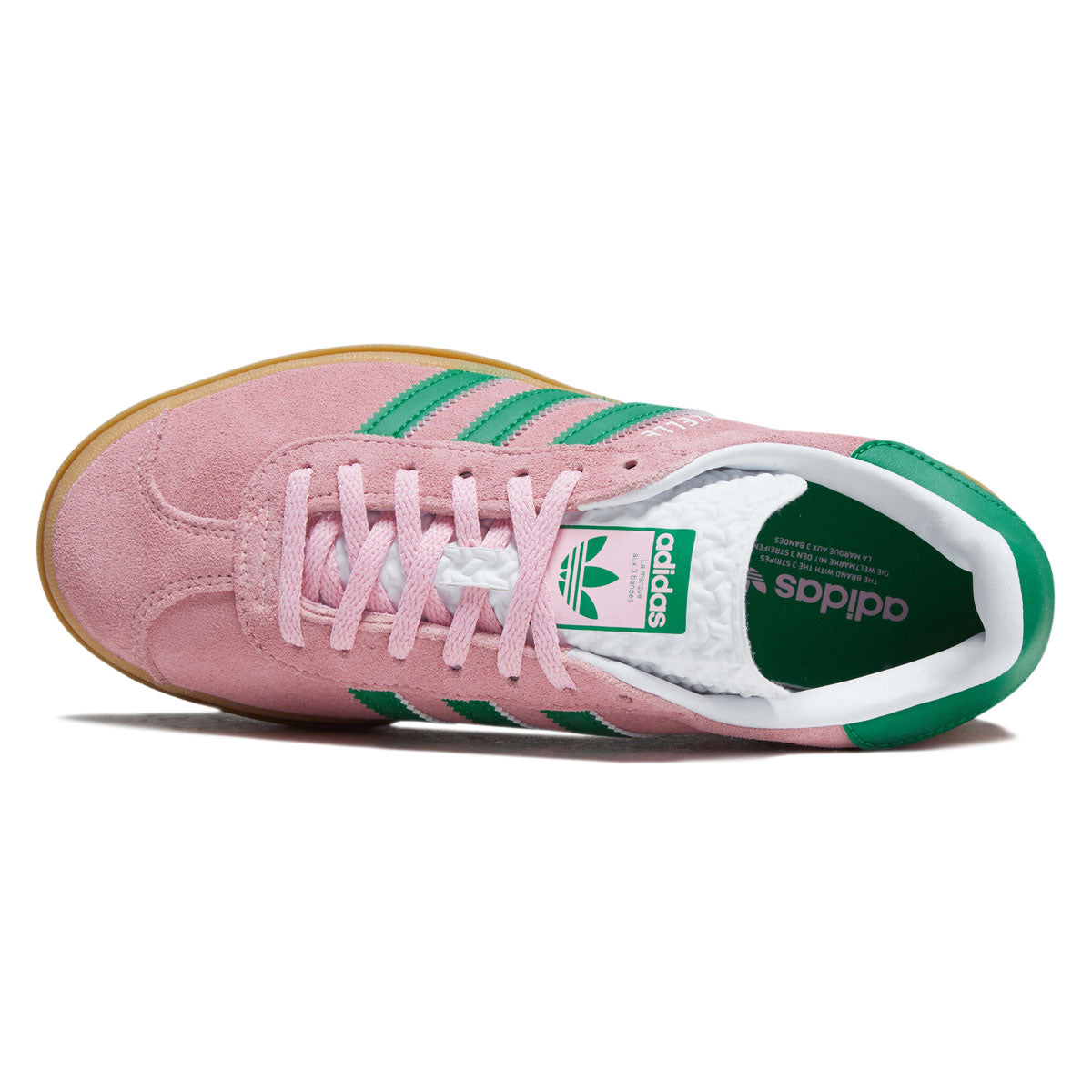 Adidas Womens Gazelle Bold Shoes - True Pink/Green/Ftwr White image 3