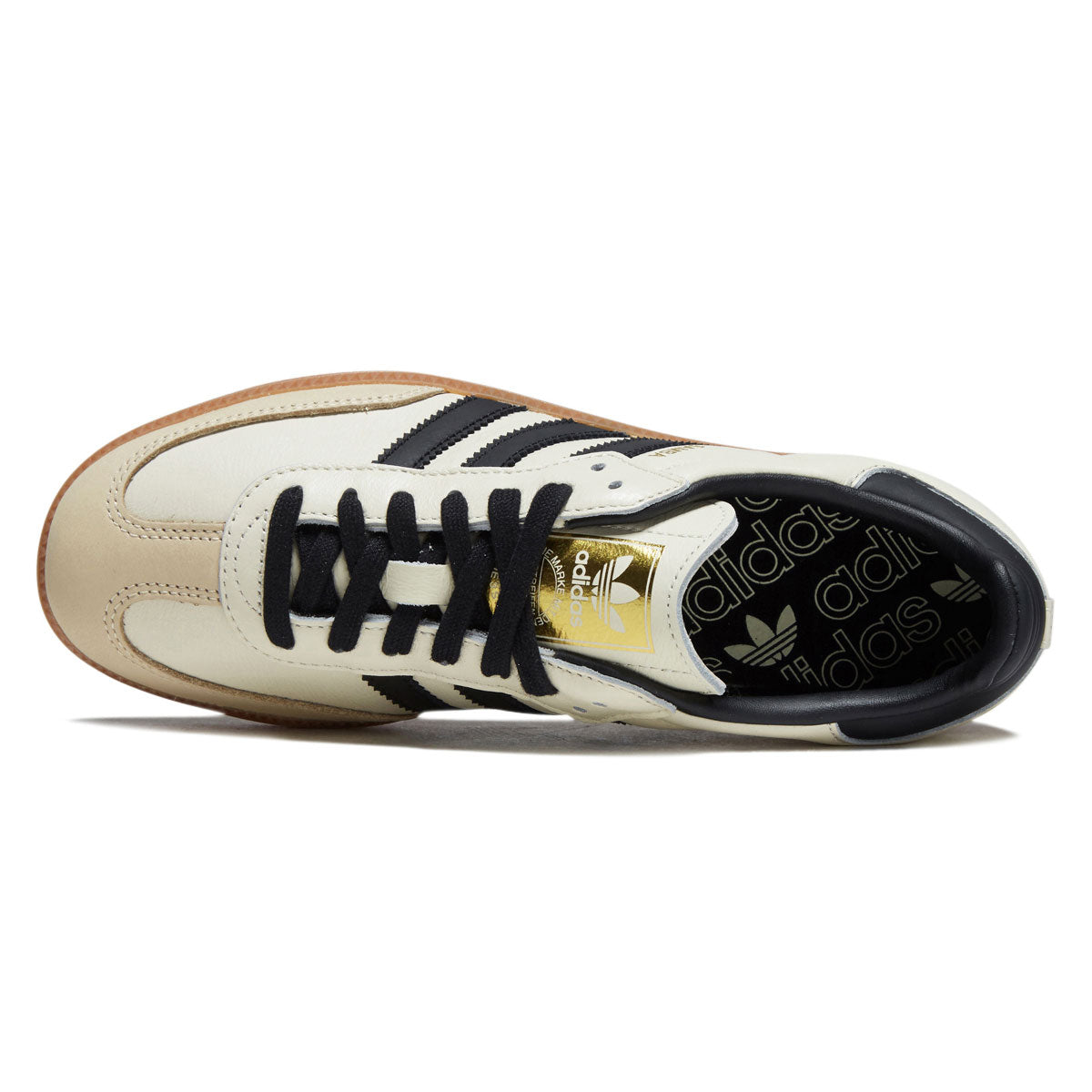Adidas Womens Samba OG Shoes - Cream White/Core Black/Sand Strata image 3