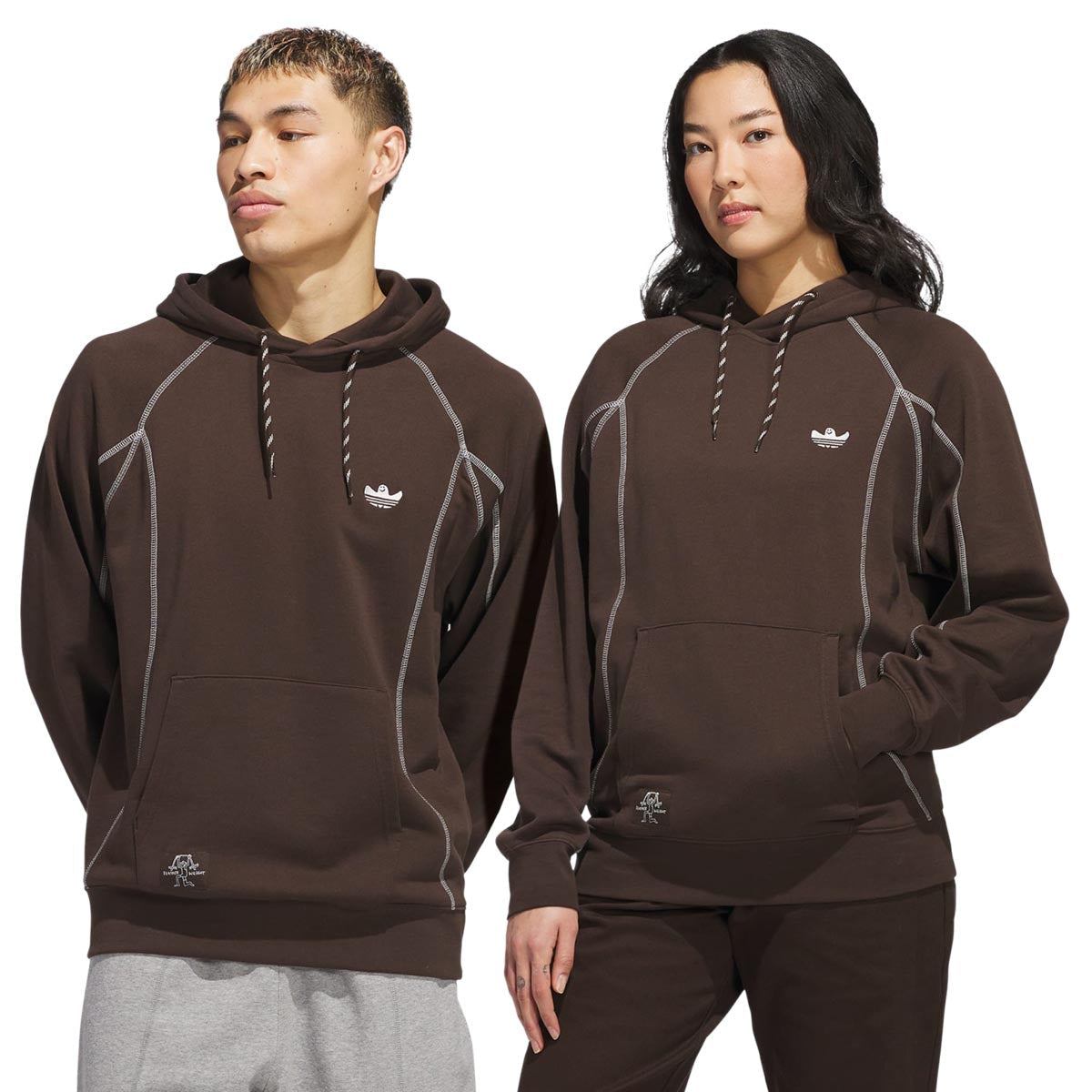 Adidas Shmoo Fw Hoodie - Dark Brown/Core White image 2