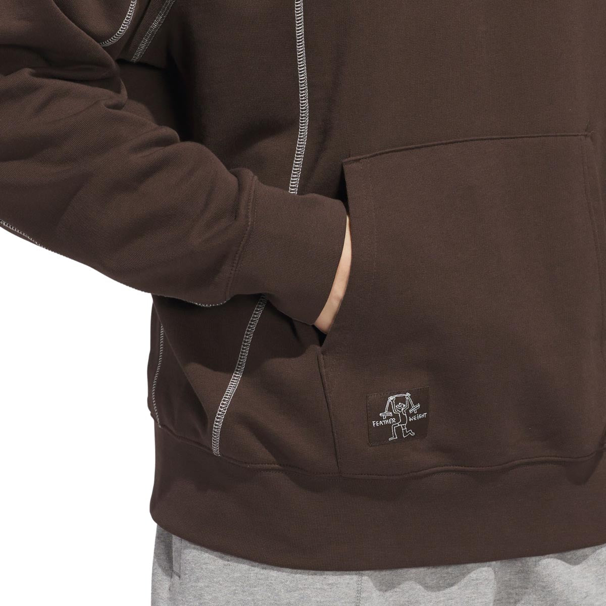 Adidas Shmoo Fw Hoodie - Dark Brown/Core White image 5