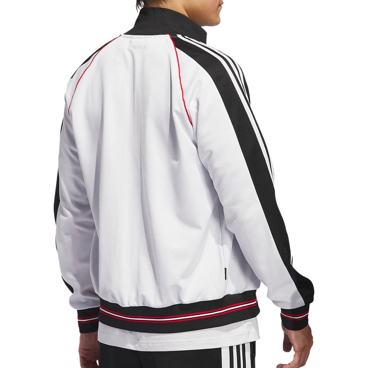 Adidas Tyshawn Track Jacket - Crystal White/Black/Better Scarlet image 3