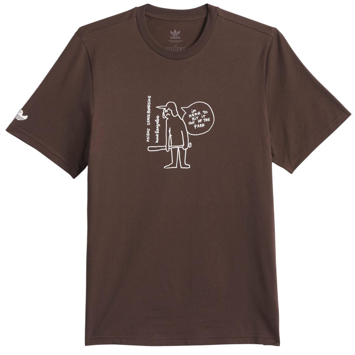 Adidas Shmoo G 3 T-Shirt - Dark Brown/Core White image 1