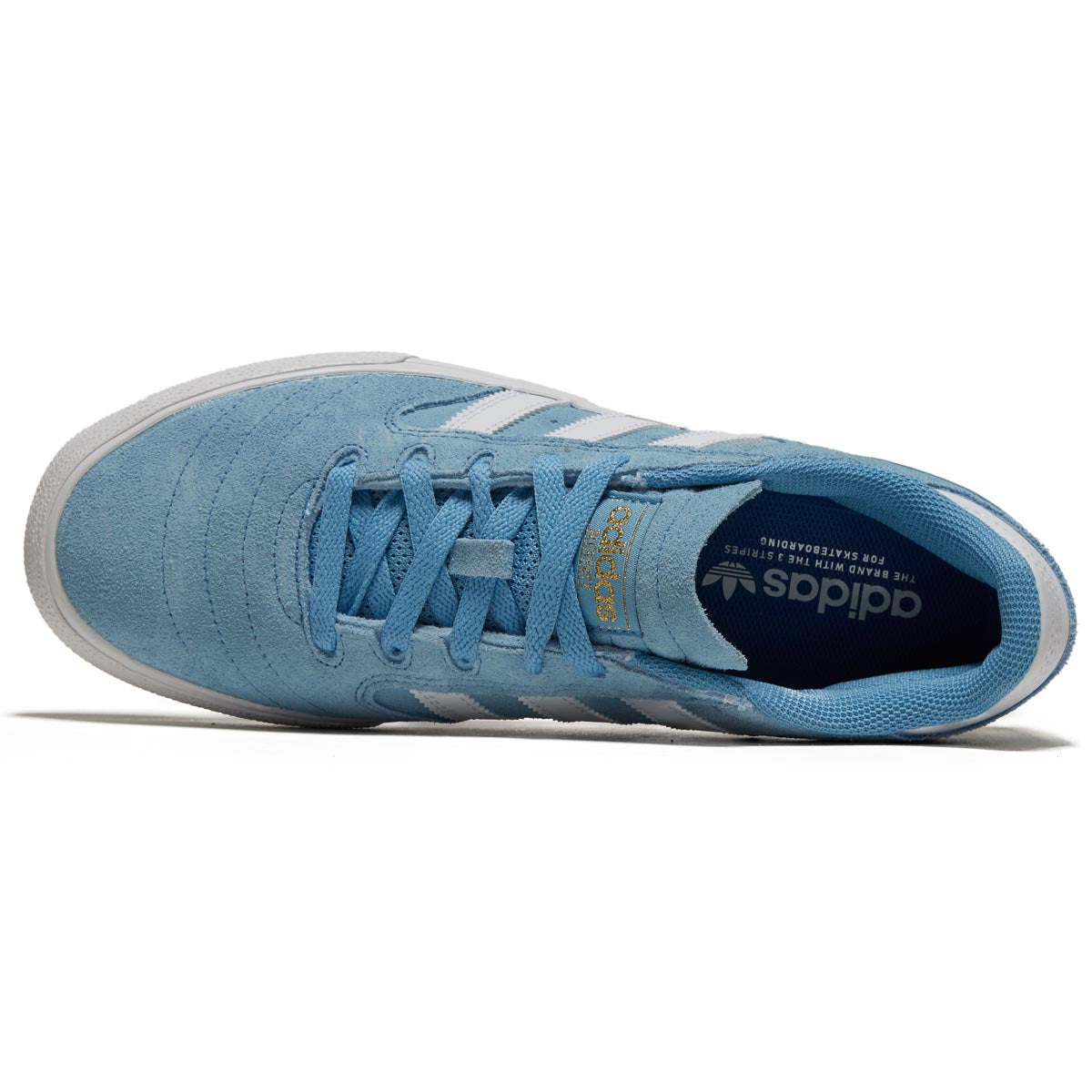 Adidas Busenitz Vulc II Shoes - Sky Blue/Cloud White/Gold Metallic image 3