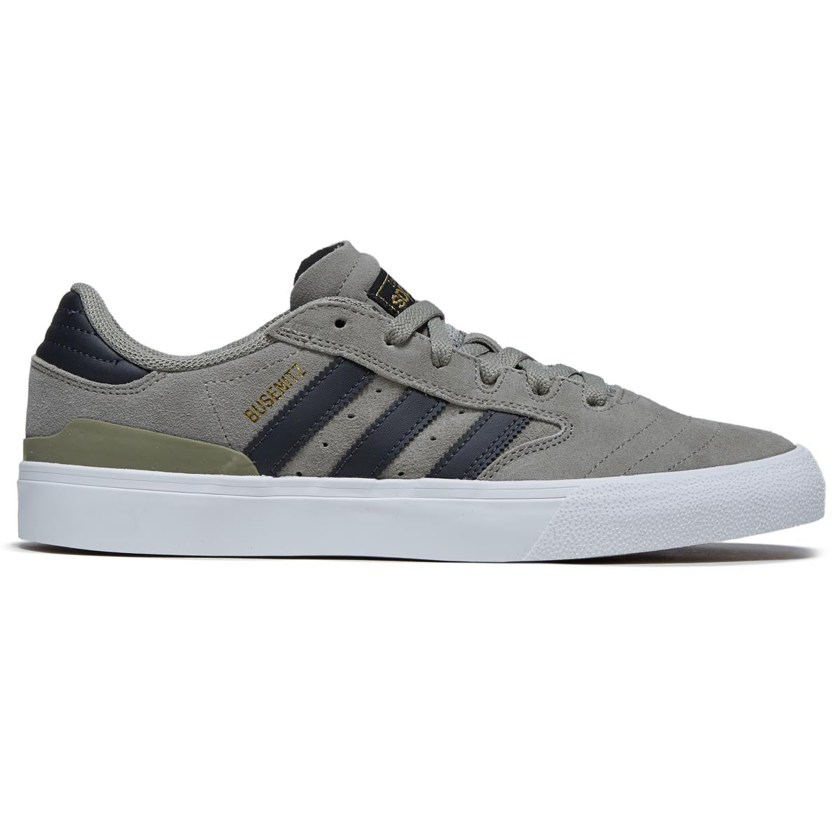 Adidas Busenitz Vulc II Shoes - Silver Pebble/Carbon/Gold Metallic image 1