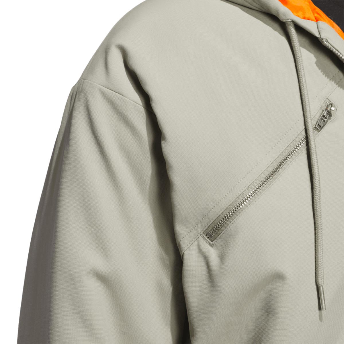 Adidas Shmoofoil Canvas Jacket - Silver Pebble/Core Orange image 5