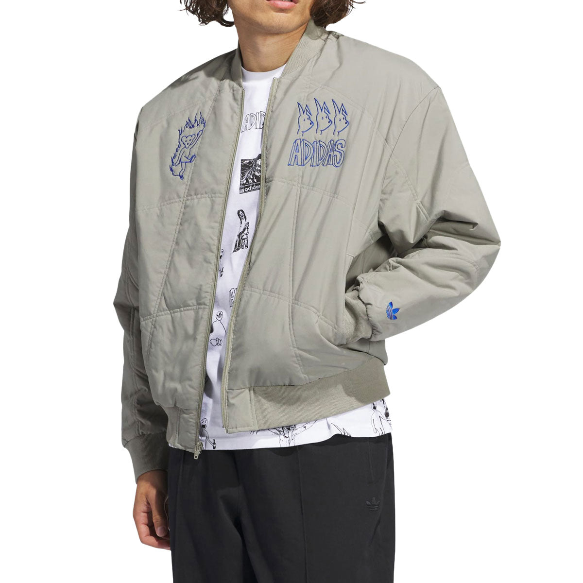 Adidas Dill Copa Quilt Jacket - Silt Pebble/Royal Blue image 1