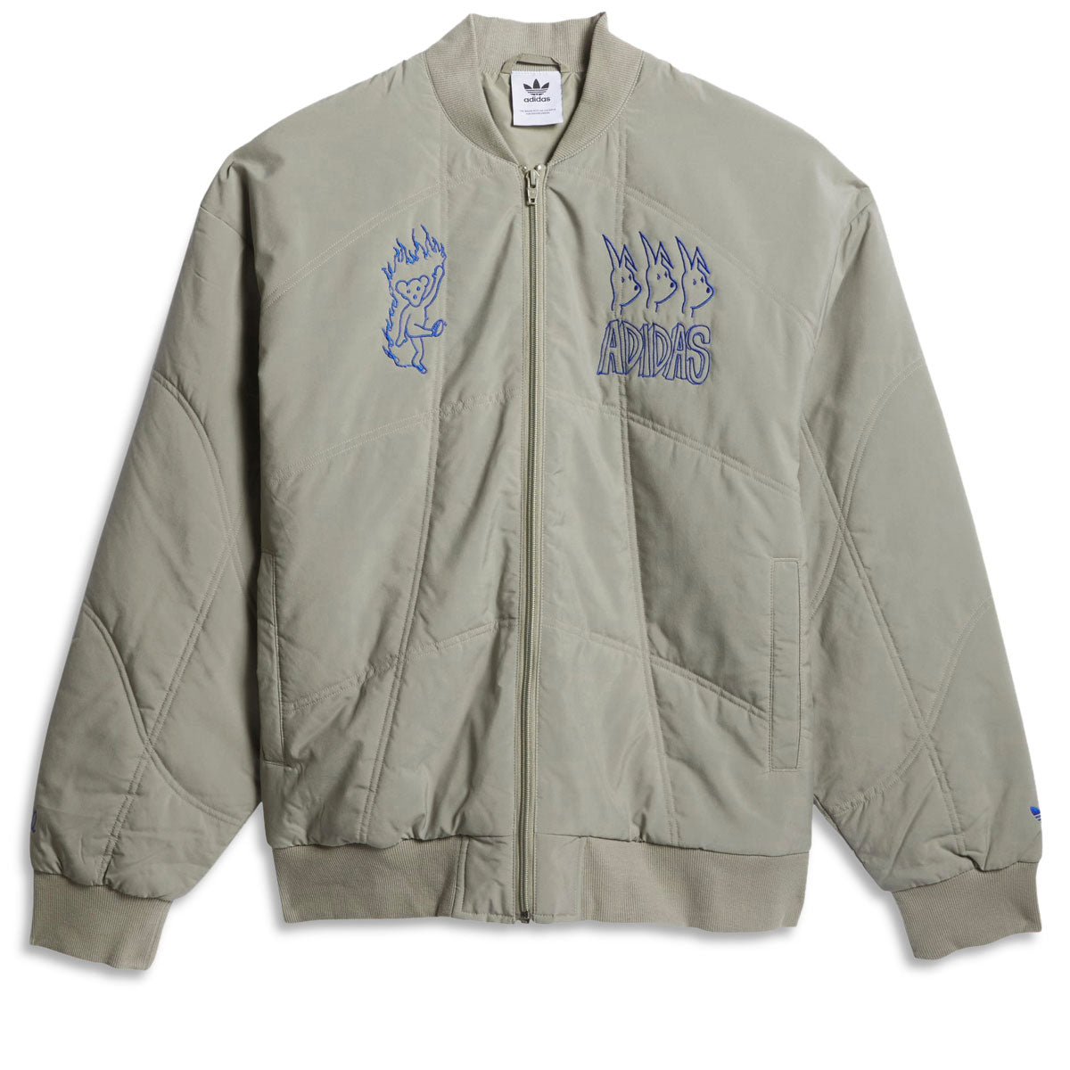 Adidas Dill Copa Quilt Jacket - Silt Pebble/Royal Blue image 3