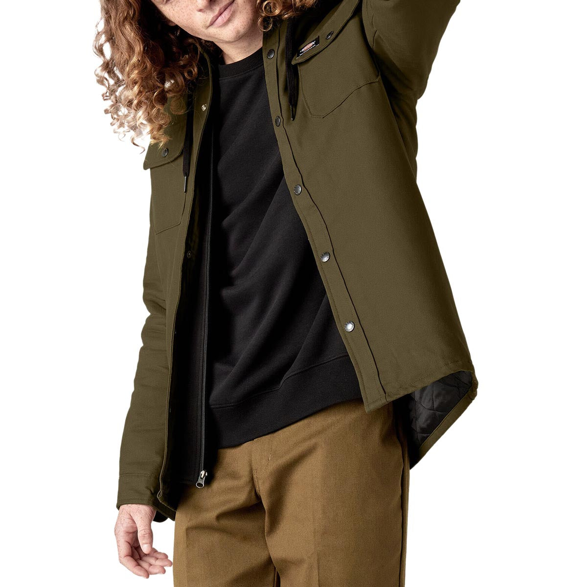 Dickies Duck Shacket Jacket - Dark Olive image 3