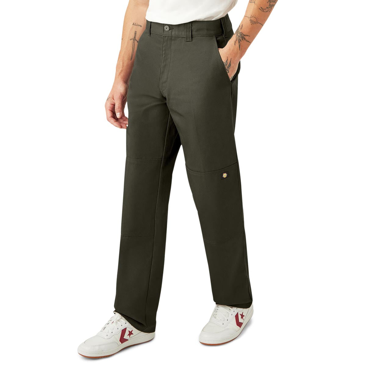 Dickies x Spitfire Double Knee Pants - Olive Green image 3