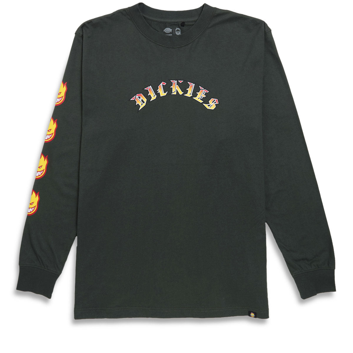 Dickies x Spitfire Long Sleeve T-Shirt - Olive Green image 1