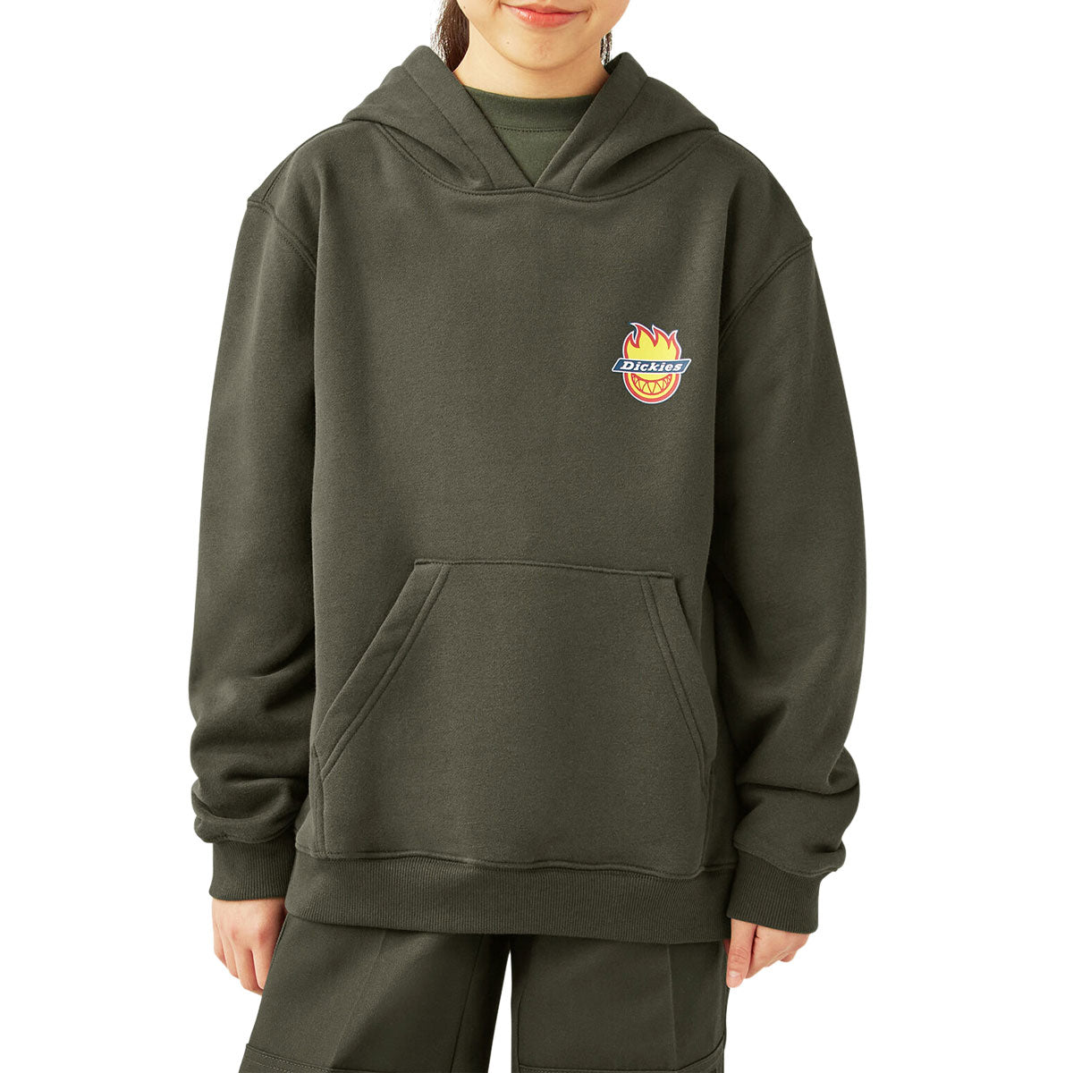 Dickies x Spitfire Youth Hoodie - Olive Green image 1