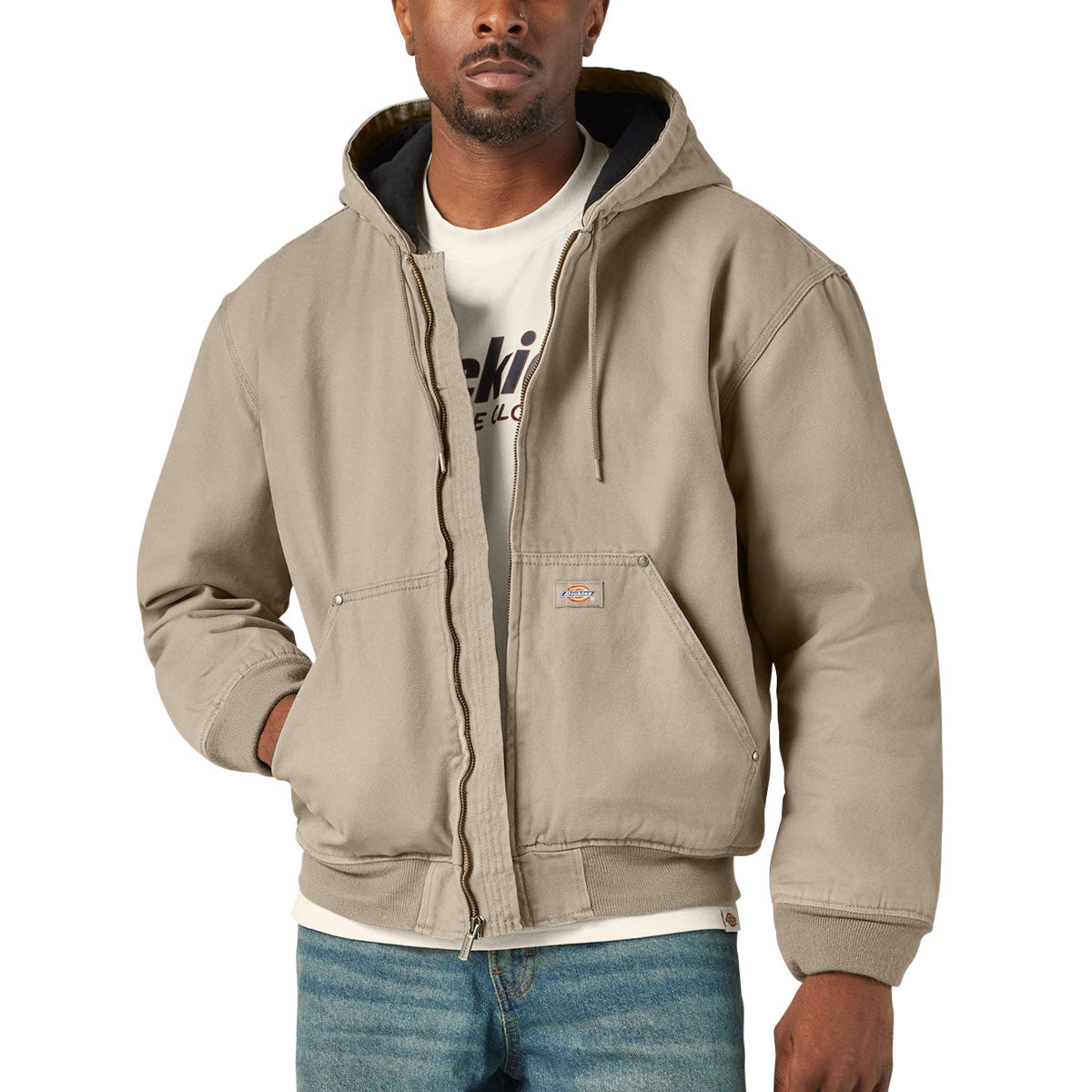 Dickies Hilham Hooded Canvas Jacket - Desert Sand image 1