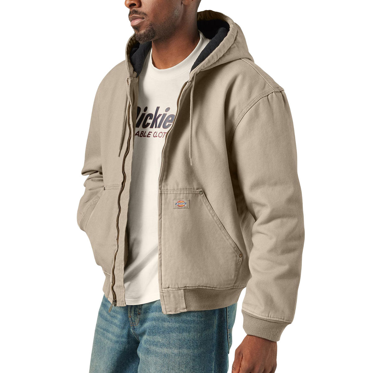 Dickies Hilham Hooded Canvas Jacket - Desert Sand image 3
