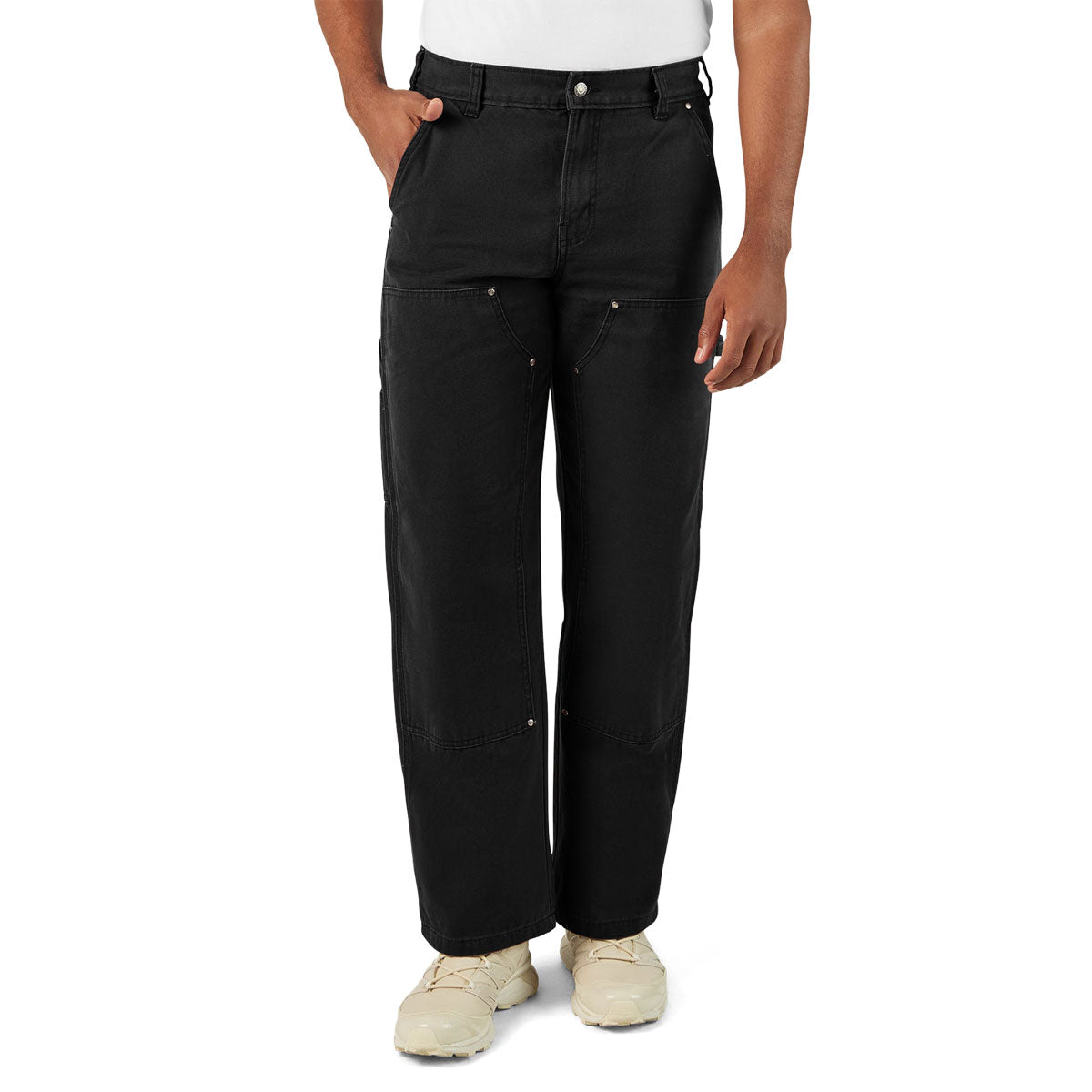 Dickies Double Knee Canvas Carpenter Pants - Black image 1