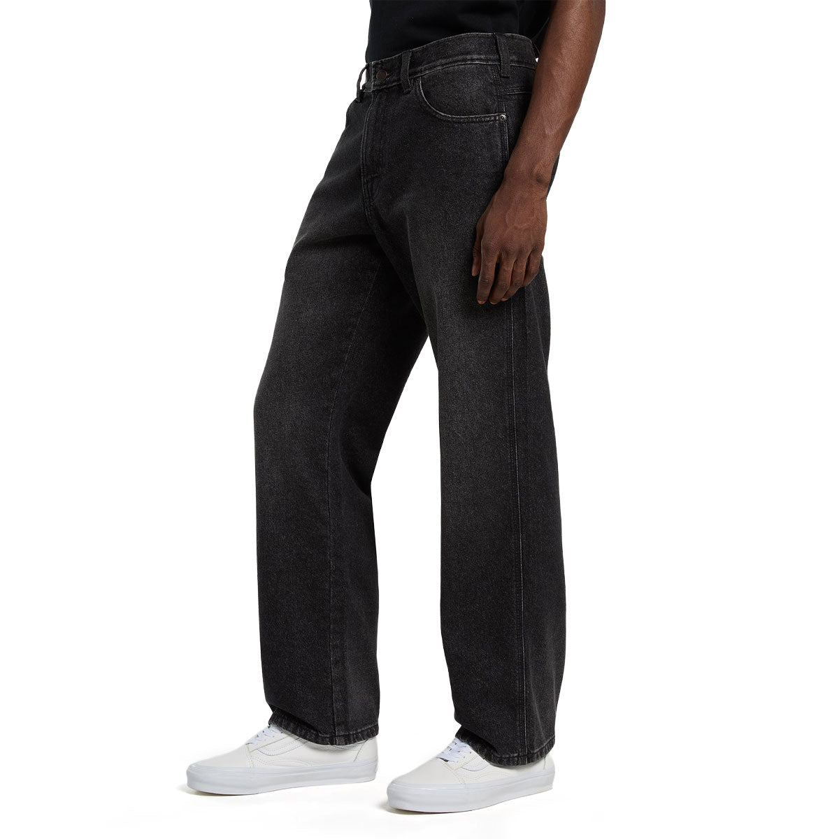Dickies Relaxed Straight Work Jeans - Black Wash Faded image 3