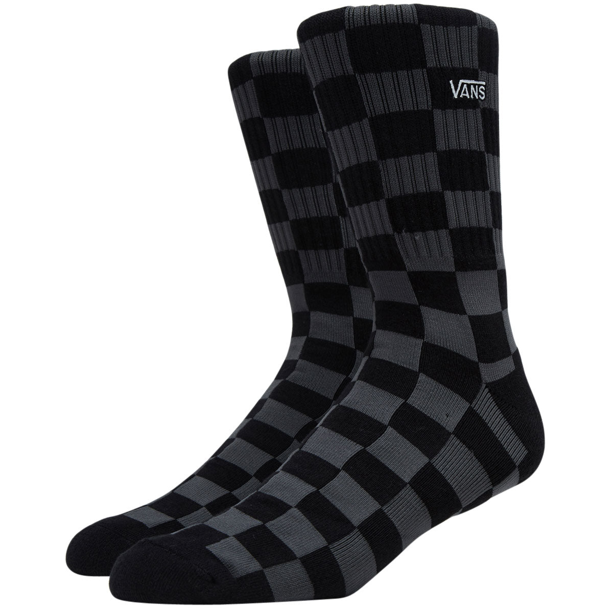 Vans Checkerboard Crew Socks - Black/Charcoal image 1