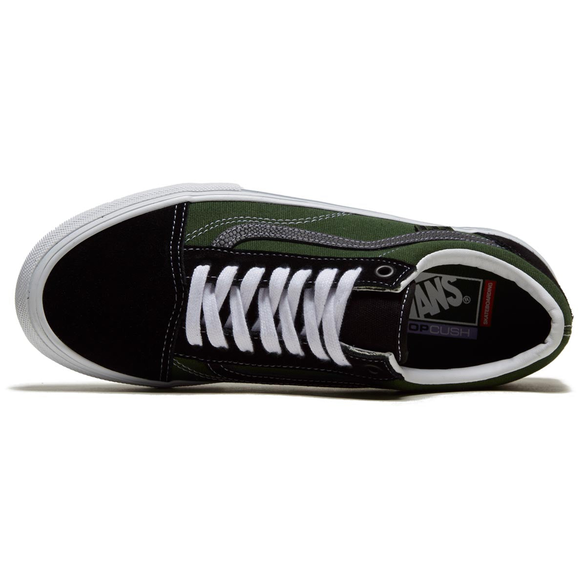 Vans Skate Old Skool Shoes - Safari Black/Greenery image 3