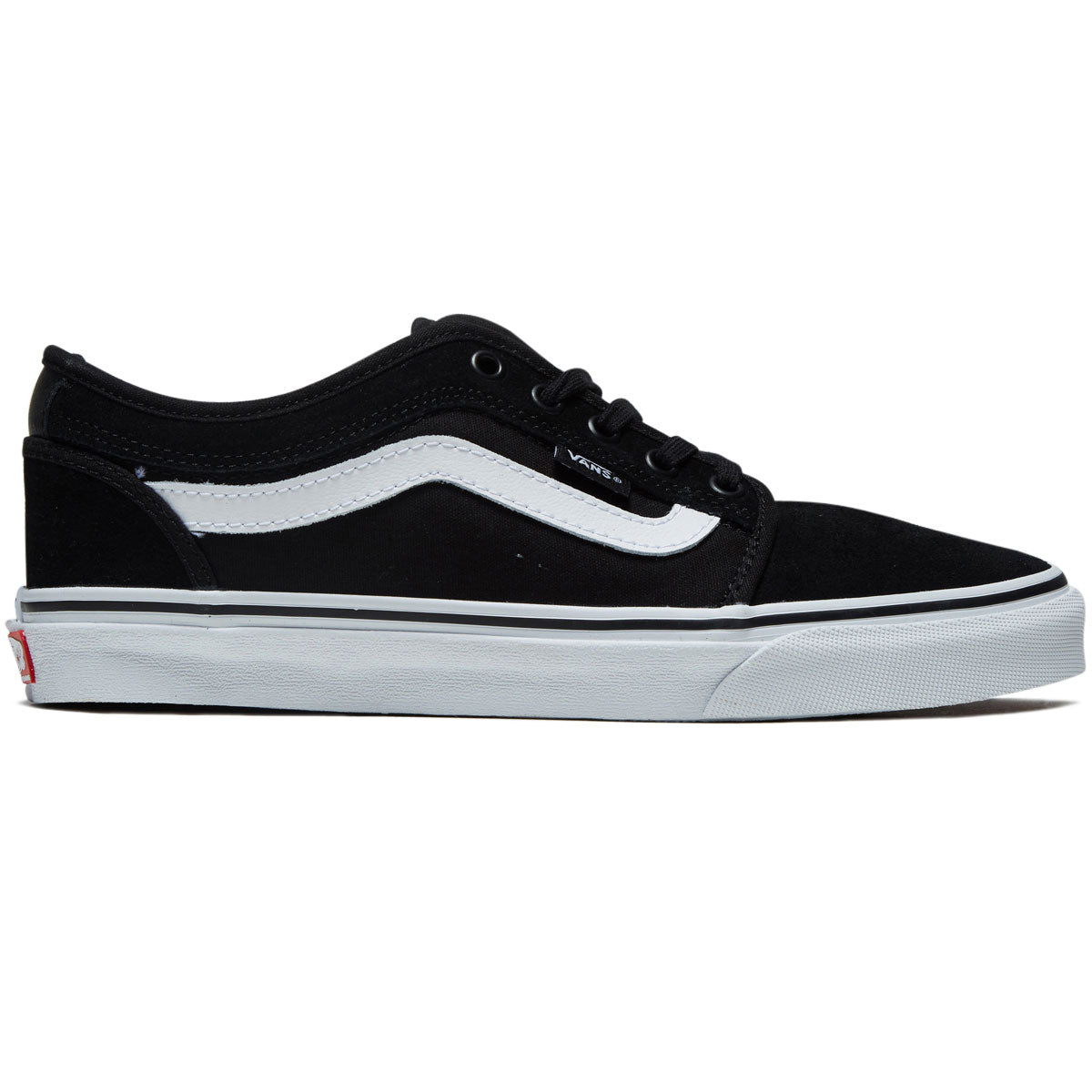 Vans Chukka Low Sidestripe Shoes - Black/White image 1