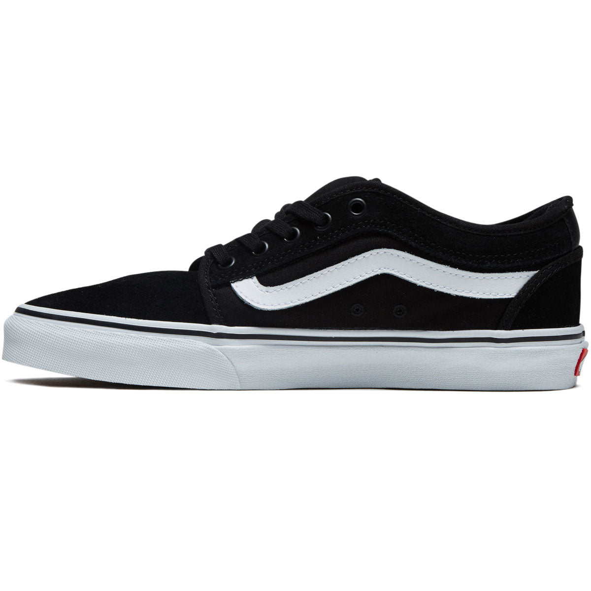 Vans Chukka Low Sidestripe Shoes - Black/White image 2