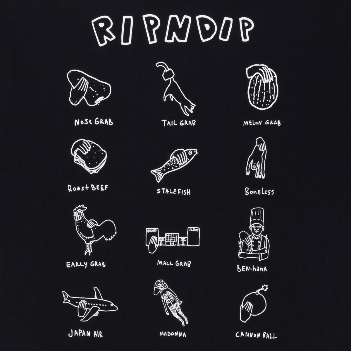 RIPNDIP Grabs T-Shirt - Black image 4