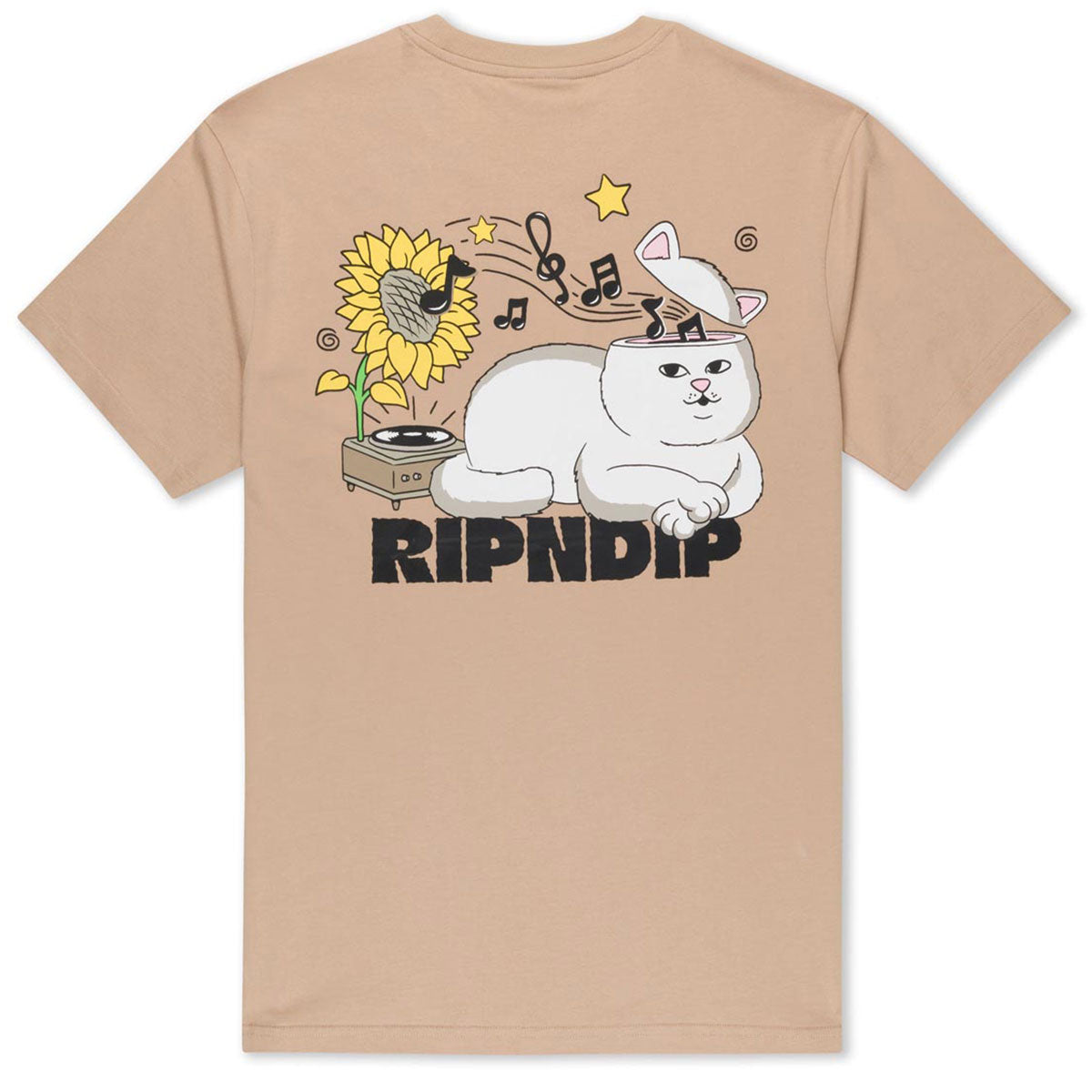 RIPNDIP No Music No Life T-Shirt - Almond image 1