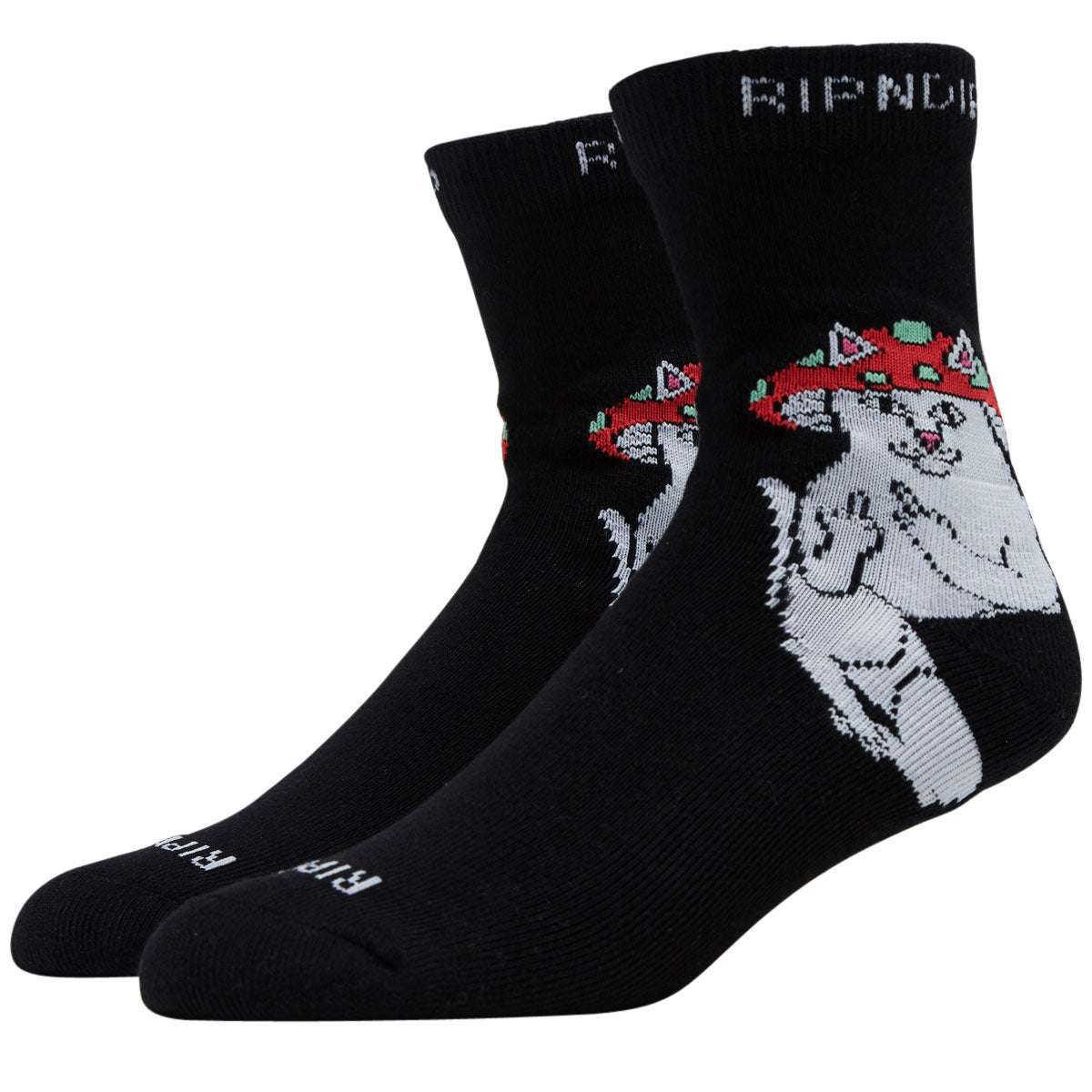 RIPNDIP Lord Shroomy Mid Socks - Black image 1