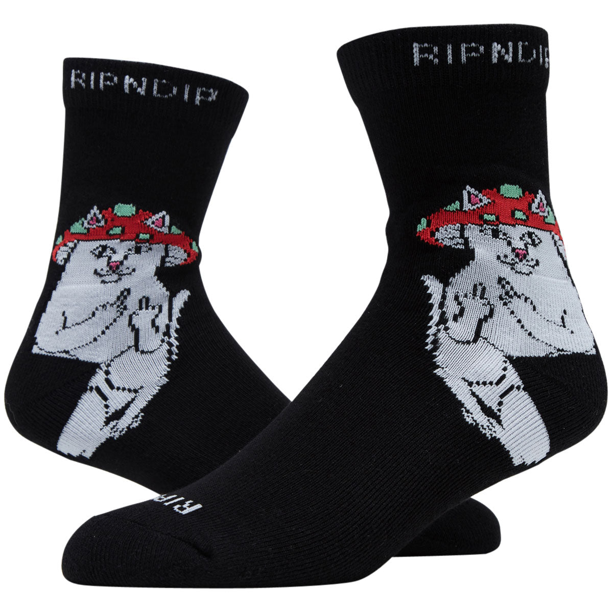 RIPNDIP Lord Shroomy Mid Socks - Black image 2