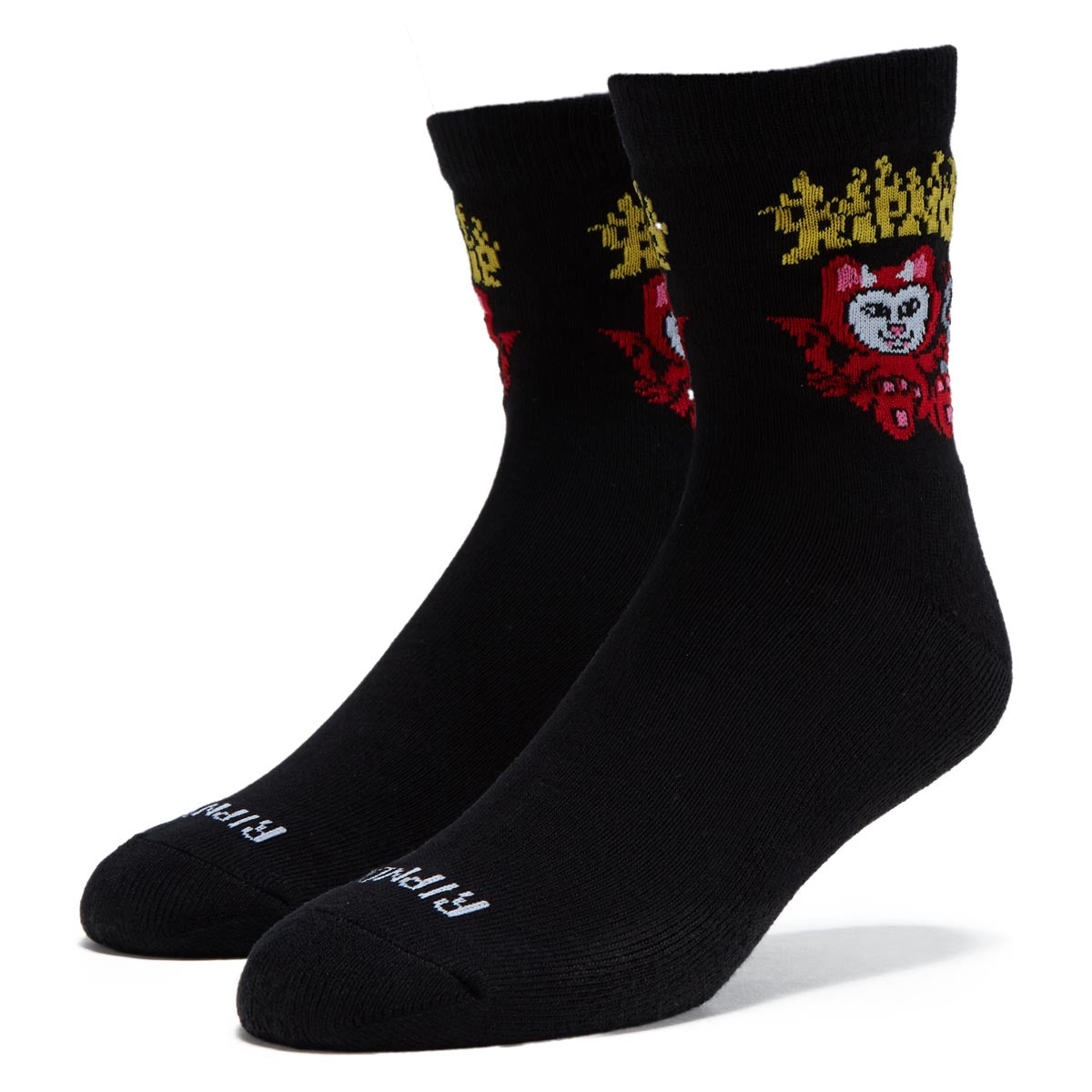 RIPNDIP Scary Cute Mid Socks - Black image 1