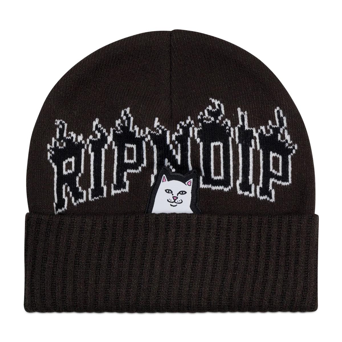 RIPNDIP Lord Nermal Fire Spirit Beanie - Black image 1