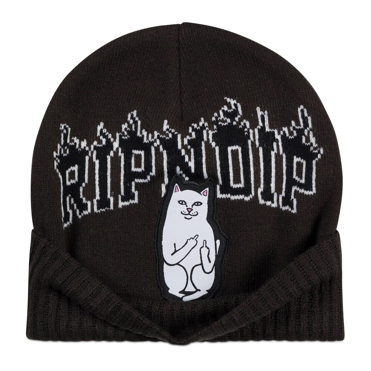 RIPNDIP Lord Nermal Fire Spirit Beanie - Black image 2