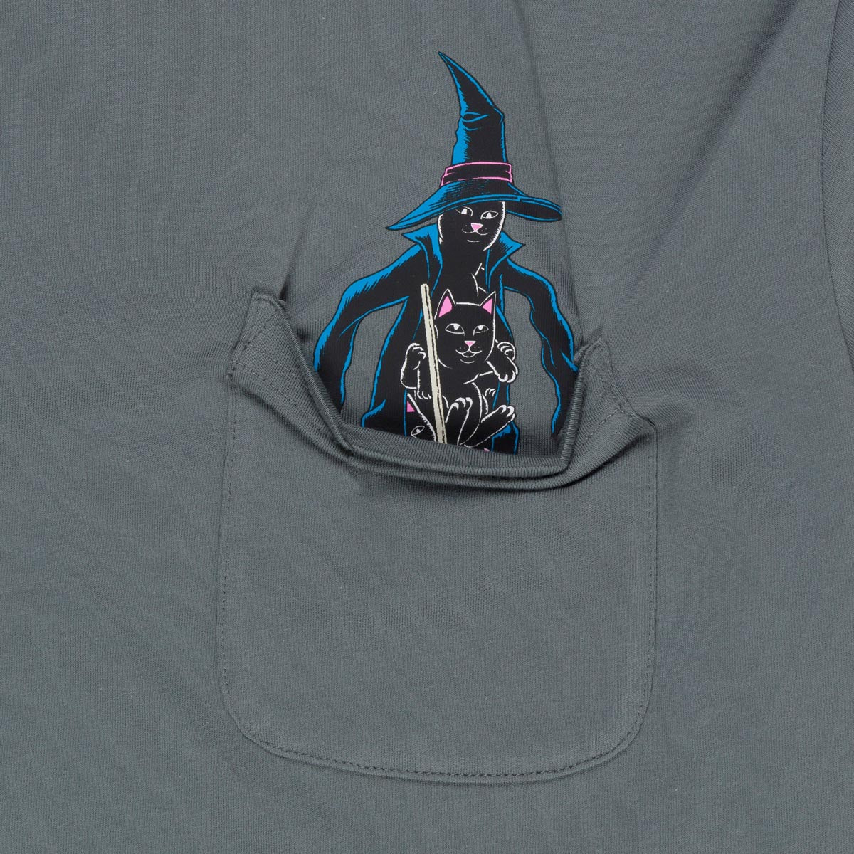 RIPNDIP Jermie Witch Pocket T-Shirt - Charcoal image 2