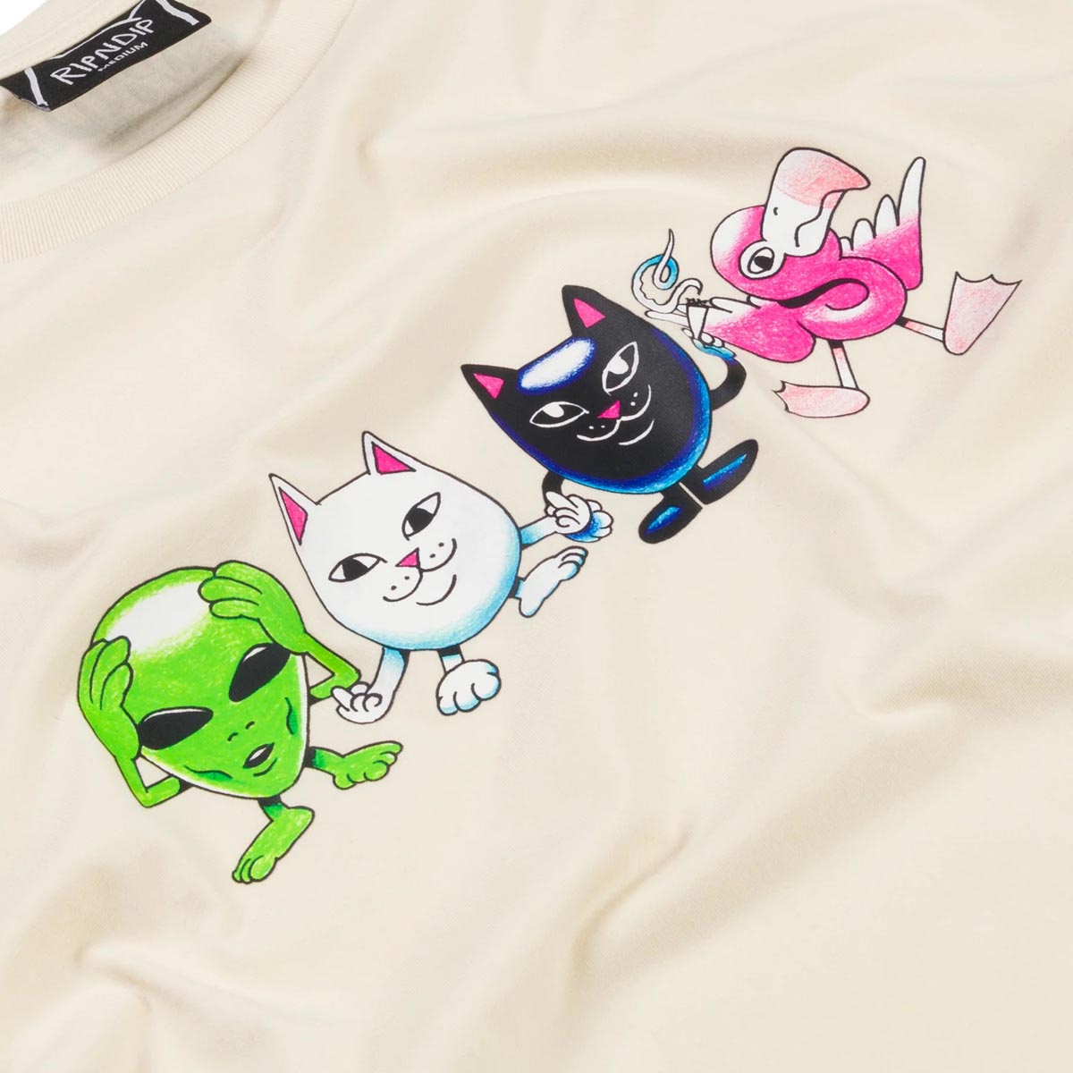 RIPNDIP Bestie Gang T-Shirt - Natural image 3