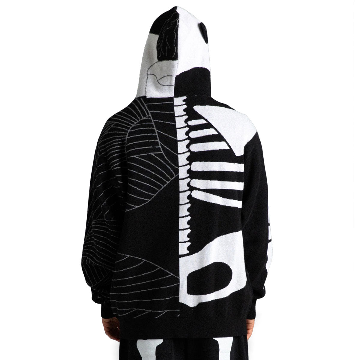 RIPNDIP Skelly Nerm Knit Hoodie - Black/White image 4