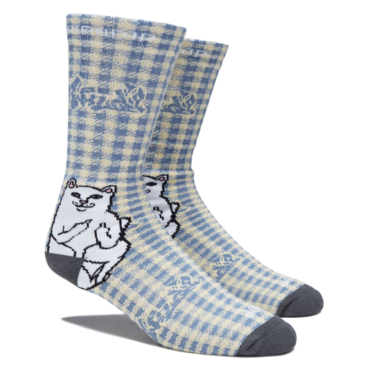RIPNDIP Lord Nermal Socks - Light Blue Checker image 2