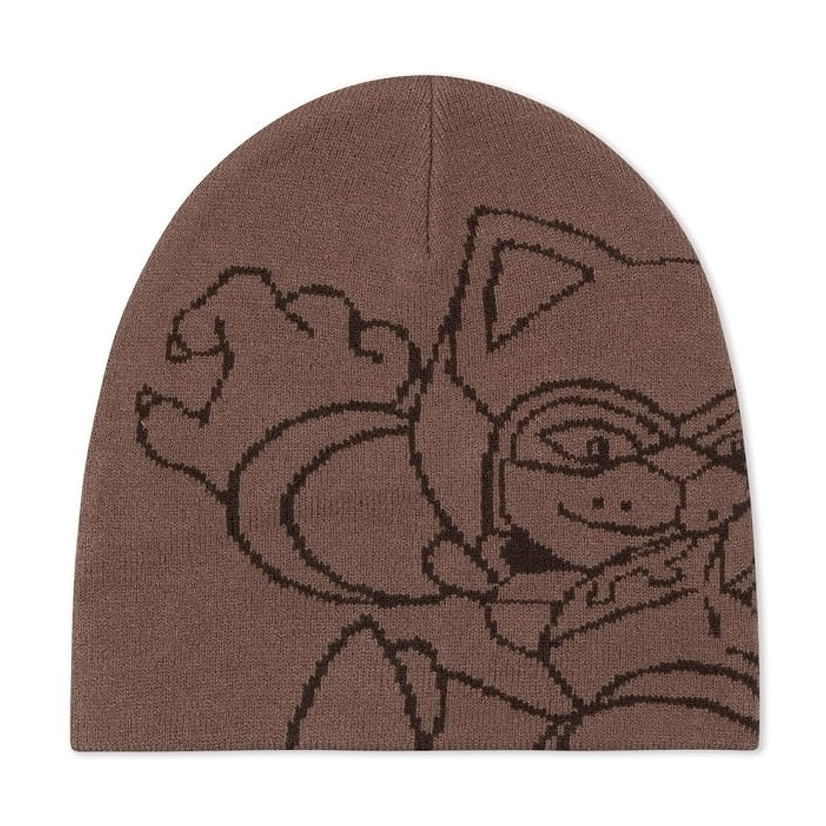 RIPNDIP Rokkunerm Skull Beanie - Brown image 1