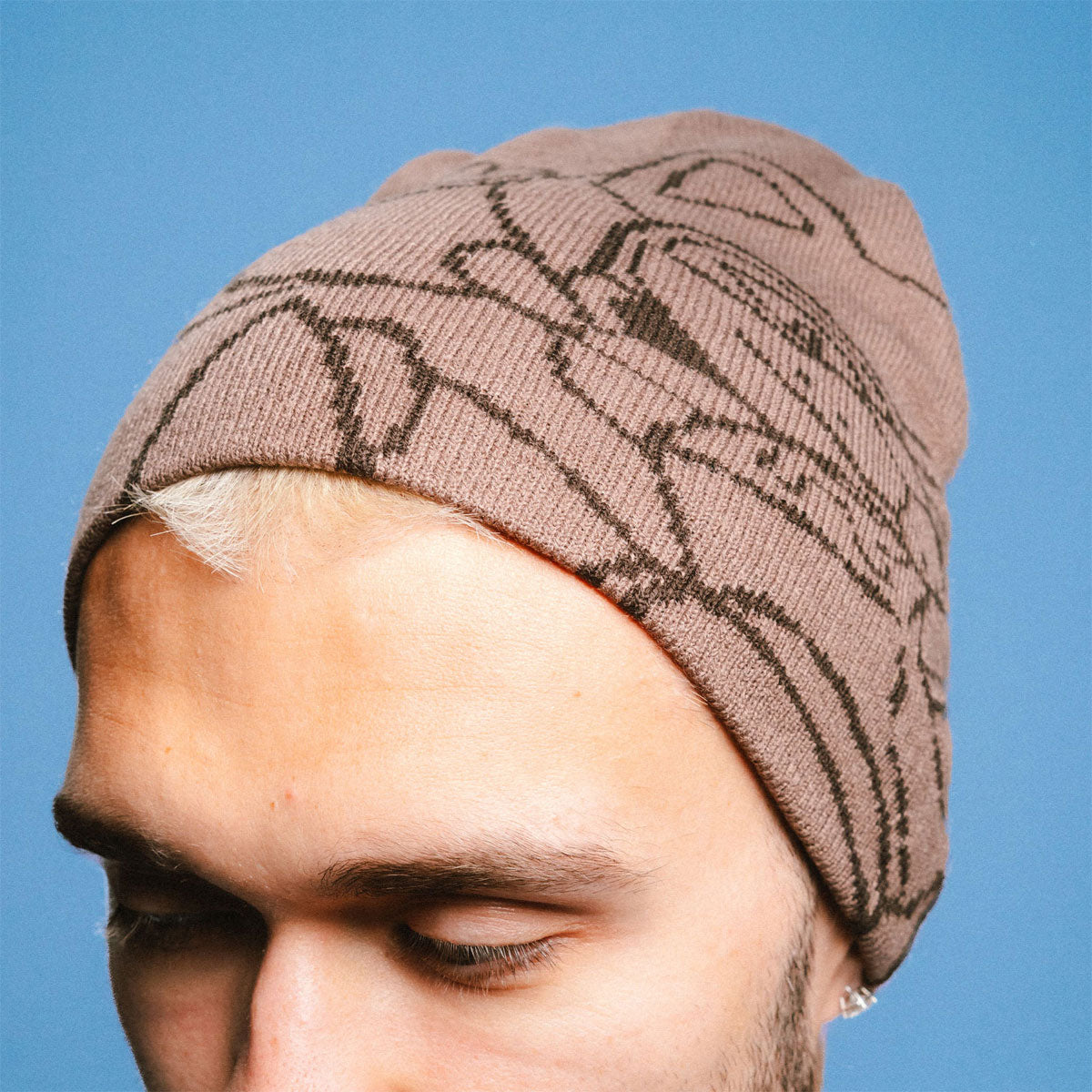 RIPNDIP Rokkunerm Skull Beanie - Brown image 3