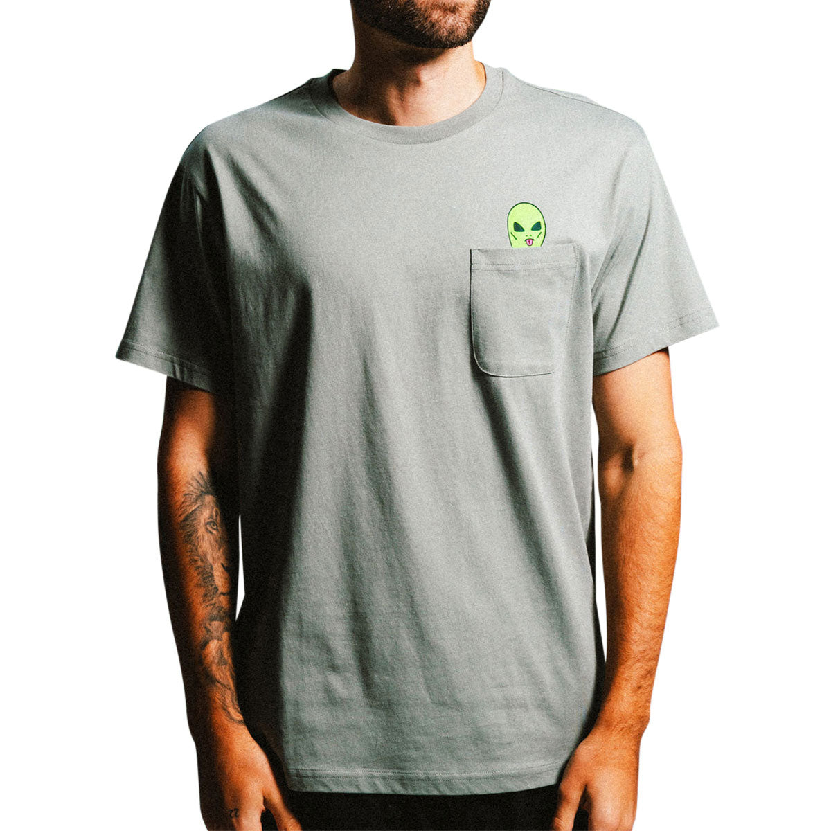 RIPNDIP Lord Alien Pocket T-Shirt - Dusty Sage image 3