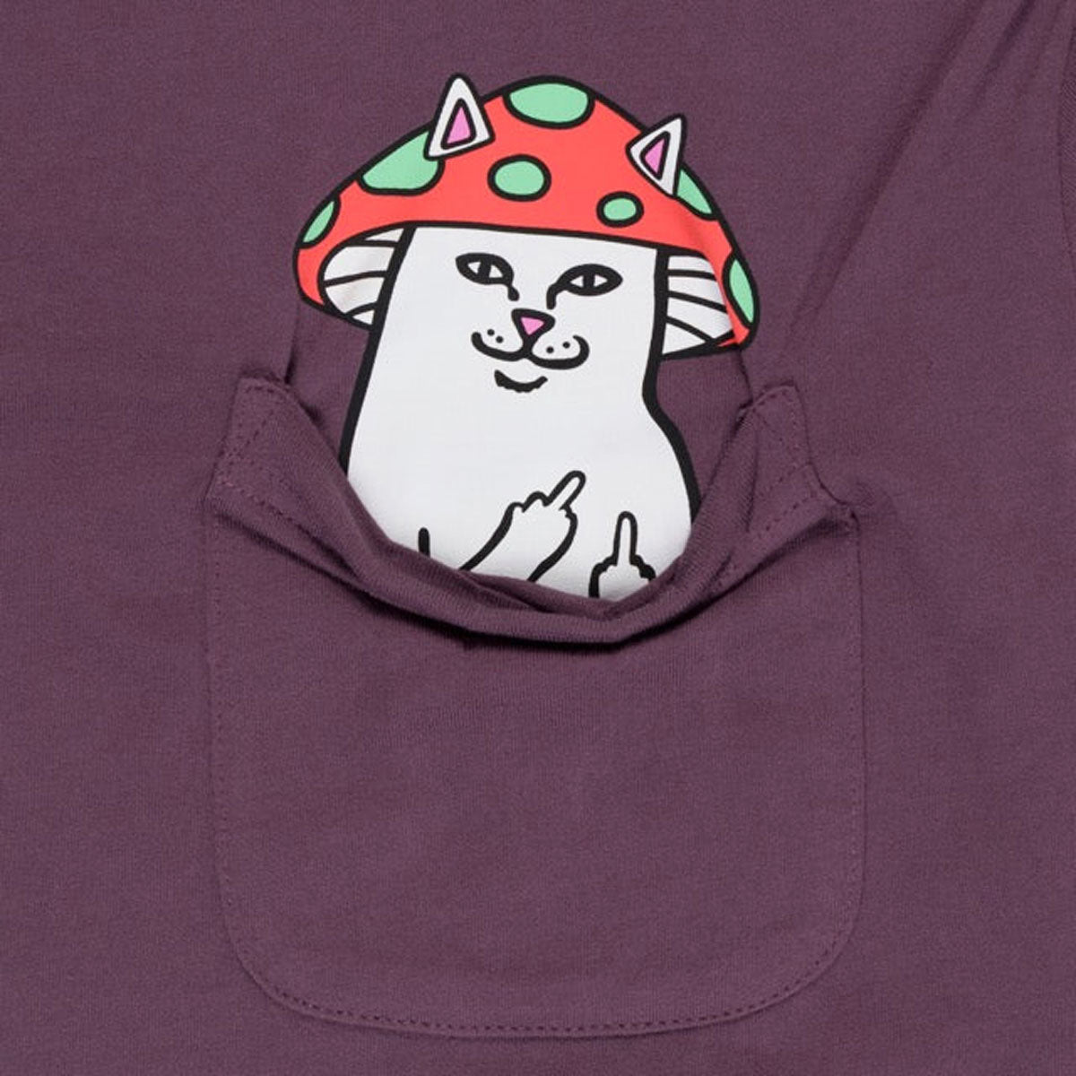 RIPNDIP Lord Shroomy Pocket T-Shirt - Dusty Plum image 2
