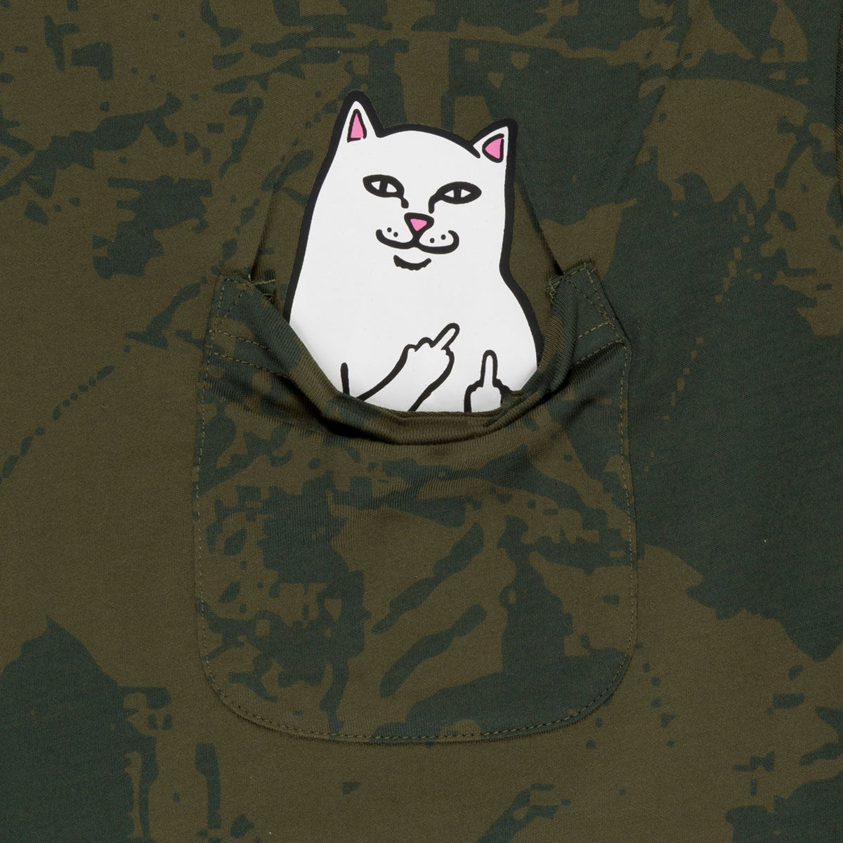 RIPNDIP Lord Nermal Pocket T-Shirt - Forest Camo image 2