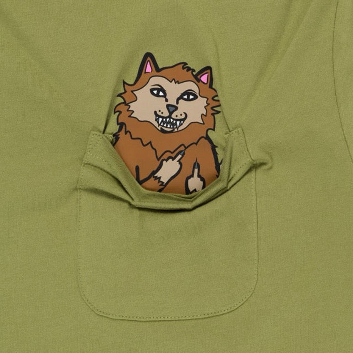 RIPNDIP Full Moon Nerm Pocket T-Shirt - Light Forest image 2