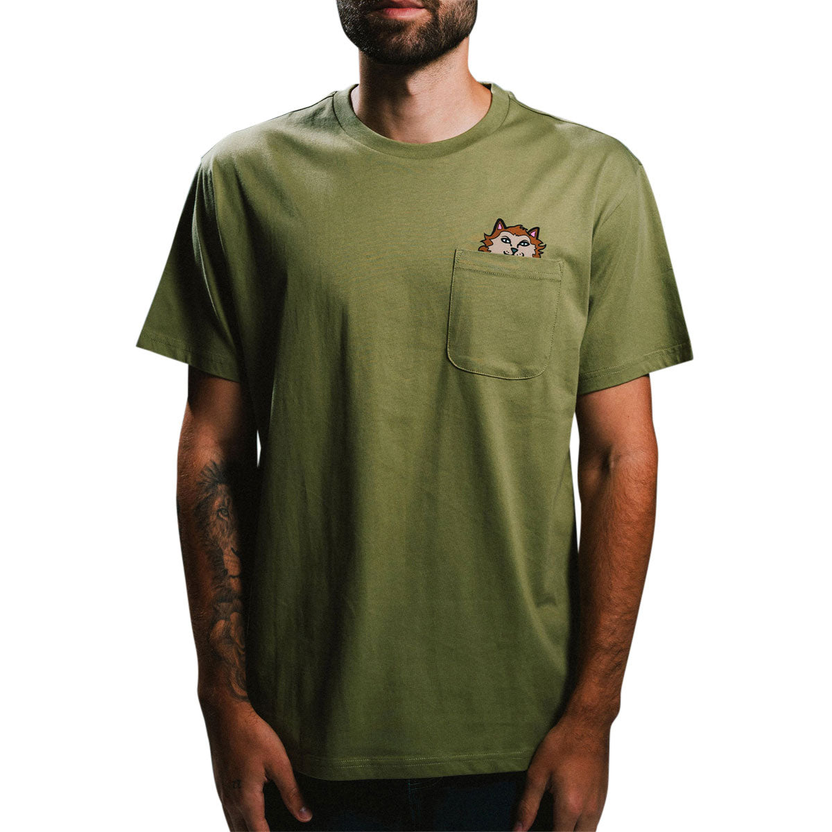 RIPNDIP Full Moon Nerm Pocket T-Shirt - Light Forest image 3