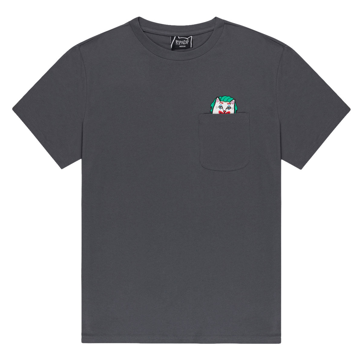 RIPNDIP Why So Nermal? Pocket T-Shirt - Charcoal image 1